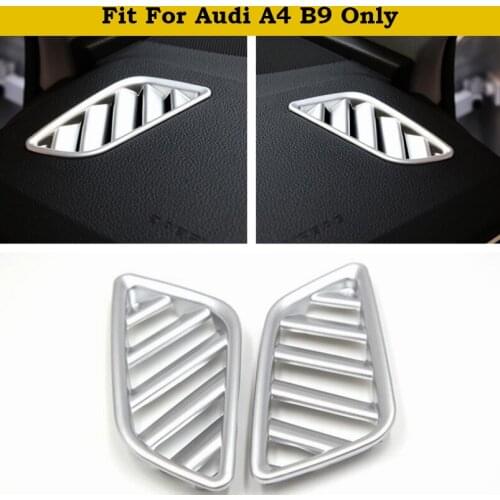 2 Piece ABS Front Air Condition AC Outlet Vent Cover Trim Fit For Audi A4 B9 Sedan / Avant / Allroad Quattro 2016 2017 2018 2019