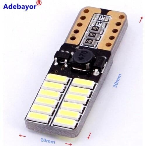 200XCar Auto LED T10 194 W5W Canbus 24 SMD 4014 LED Light Bulb No error led parking car styling light Auto univera lamps 12v