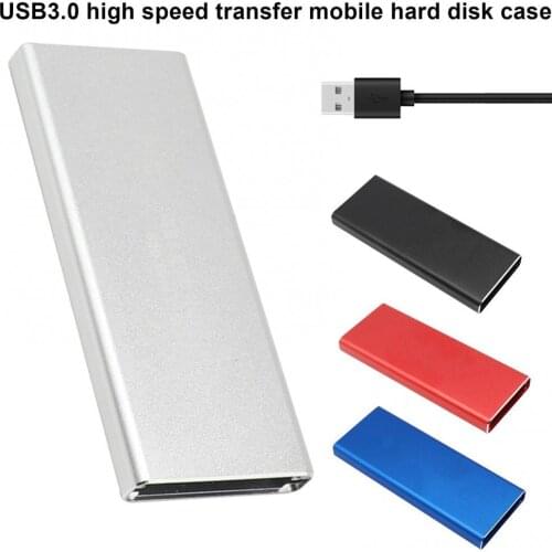 30% Off Aluminum USB 3.0 to M.2 NGFF 6Gbps External SSD Enclosure Hard Drive Case SSD Box for Laptop Black Blue Disco Duro Exter