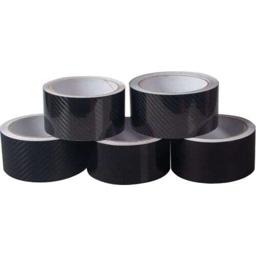 3D 5D High Glossy Carbon Fiber Car Sticker Matte Black DIY Paste Protector Strip Auto Door Sill Tape Waterproof Protect Film