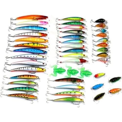 45pcs plastic minnow cicada crankbait soft frog fishing lures set bass wobbler pike carp trout perch peche catfish fishing baits