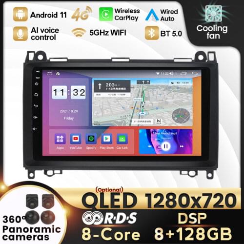 DSP IPS Android 10 2din Auto radio Car multimedia for Mercedes Benz B200 A B Class W169 W245 Viano Vito W639 Sprinter W906