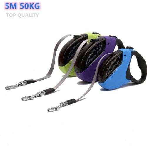 Best quality Engineering Plastic 5M 50KG Automatic Retractable Dog Leash Medium Large Dog Leash For Pet Puppy Dog Accessories