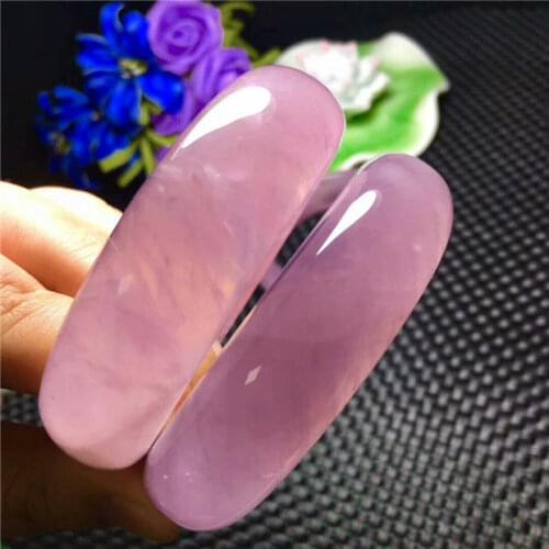 Free shipping Natural Madagascar Rose Quartz Crystal Bangle AAA