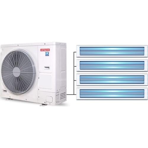Household central air-conditioning, two-bedroom, two-living room, multi-line, one-for-four 110-square-meter whole house package