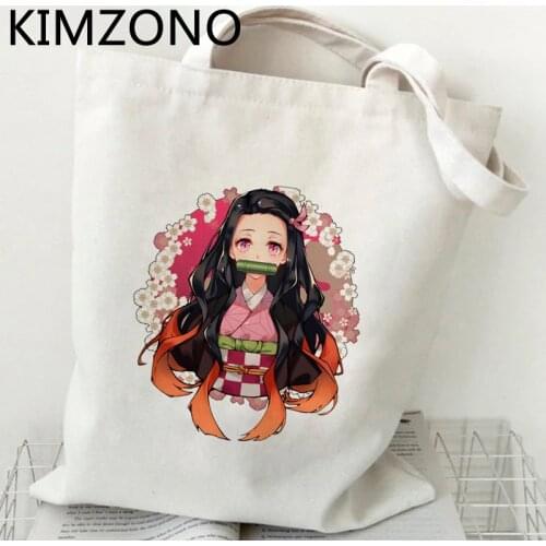 Demon Slayer Rengoku Inosuke Nezuko Kimetsu No Yaiba shopping bag eco jute bag tote shopper bag tote string cabas