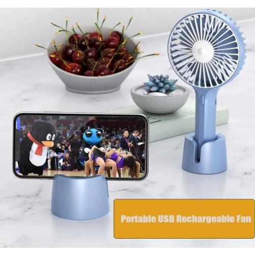 ELOOLE Portable Fan Mini Handheld Charging Fan Battery USB Desktop Stand Cooling Ventilador Adjustable 3-speed Fan For Outdoor
