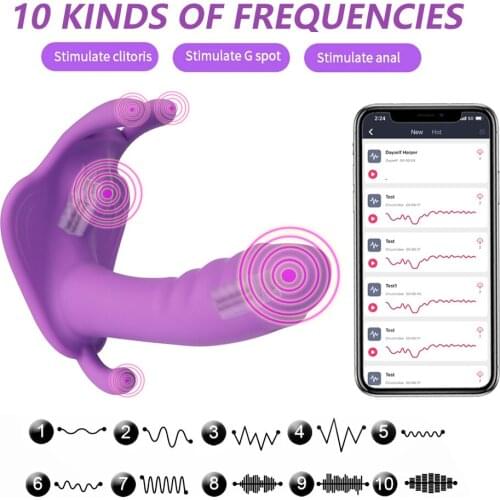 Wear Dildo Butterfly Vibrator Invisible Butterfly Vibrating Panties Vibrating Egg G Spot Clitoris Stimulate Orgasm Masturbator