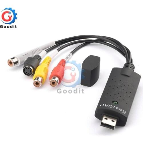 USB2.0 to RCA Cable Adapter Video Capture Card Video Audio Converter Monitor Capture Card Compatible With WIN8 WIN10 TV VideoDVR