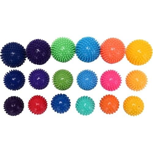 Hot 1PC Spiky Ball Massage Trigger Point Hand Exercise Pain Stress Relief Color Random