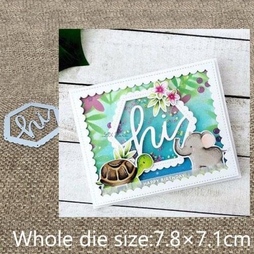 XLDesign Craft Metal Cutting Dies stencil mold Hi Shaker decoration scrapbook Album Paper Card Craft Embossing die cuts