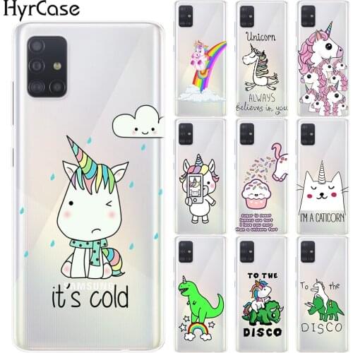 Cartoon Unicorn Horse Soft Silicone Case For Samsung A51 A71 A01 A91 A81 S20 Plus S20 Ultra S10 Lite Note 10 Lite TPU Back Cove