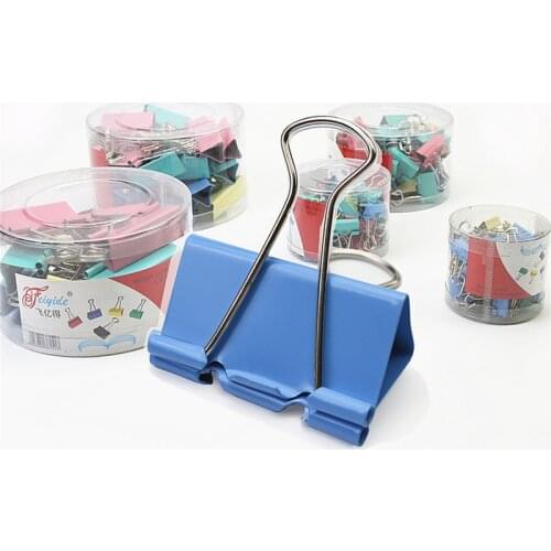 Desktop office storage clip Student document sorting and sorting color Binder clips