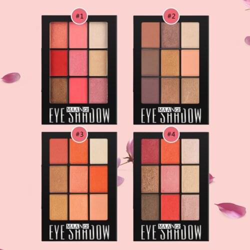 9 Colors Waterproof Bling Eyes Glitter Shimmer Eyshadow Makeup Palette Beauty Eyes Matte Set