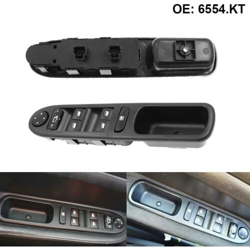 6554KT Electric Master Power Window Switch Front Left Hand Drive Control Glass Frame Riser Button For Peugeot 307 SW 2000-2007