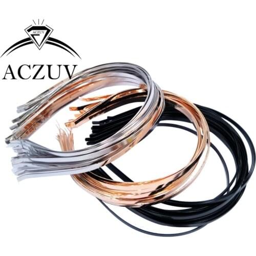 Hair Headbands Findings Accessories Metal Headband 3mm/4mm/5mm/6mm/7mm Dull Silver Rhodium/KC Gold/Black Optional AP017