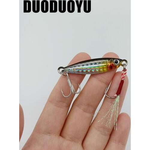 DUODUOYU 6PCS/LOT Micro Metal Jig Fishing Lure 7g/10g/15g/20g Saltwater Jack Fishing lure Bit Artificial Bait