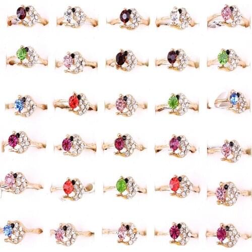 QianBei Free Shipping Shiny Crystal Rhinestone Wedding Rings Simple Style Finger Silver Rings Elegant Design Women Jewelry