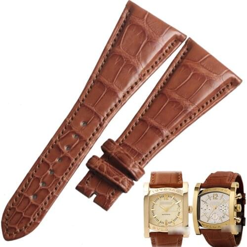 WENTULA watchbands for alligator skin /crocodile grain watch band man 26/28MM