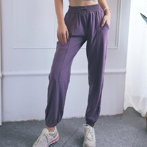 Sport Fitness Pants Women Elastic Band Waist/Foot Quick Dry Loose Running Yoga Pants Female Streetwear Pantalon Femme Joggers