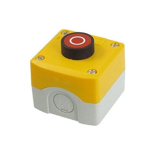 SPST NC Circuit Control Momentary Circle Red Flat Pushbutton Switch 240V 3A