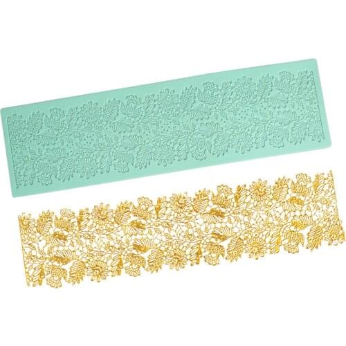 Wedding Cake Edge Decoration Floret Fondant Silicone Mold for DIY Pastry Dessert Lace Decoration Baking Tool Kitchen Mould