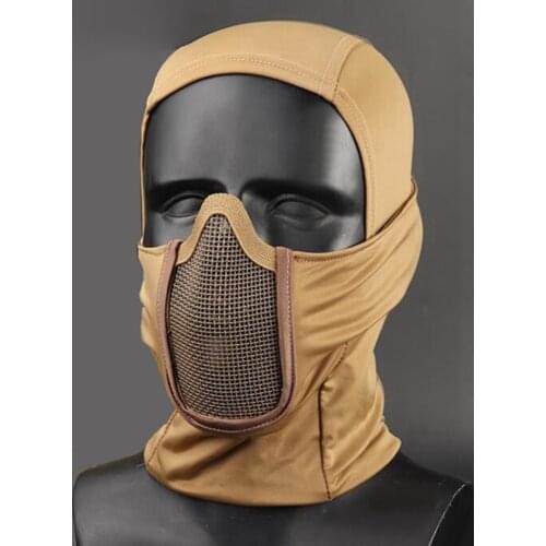 Tactical Facemask Face Protective Airsoft Mask Ear Face Protection For BB Gun Paintball Hunting and Equipment Accessories