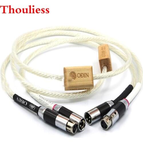 Thouliess HIFI Odin Interconnects Copper Rhodium Carbon Fiber XLR Balanced Female to Male Cable Hi-End Audio Audiophile Cables
