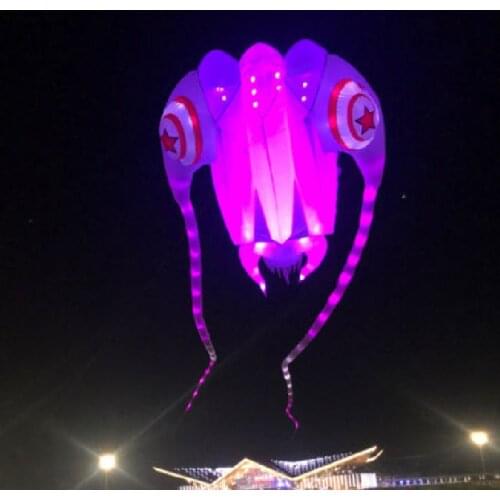 Windsock outdoor toys led kite rainbow kite games children outside large power strip Night kite kites for adults lights kite