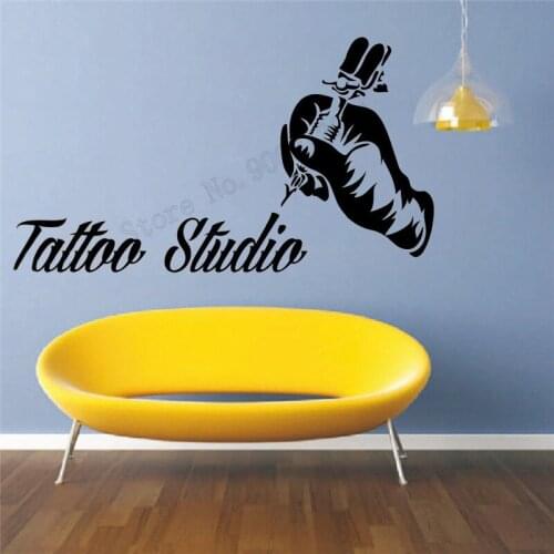 Tattoo Studio Wall Decoration Vinyl Art Removeable Poster Modern Wall Sticker Beauty Mural Window Room Decals LY808