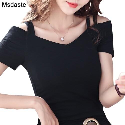 Short Sleeve Women Tshirts 2020 Summer Female T Shirts Modal V Neck Lady Tees High Elastic Ladies Tee Tops Black White Gray Pink