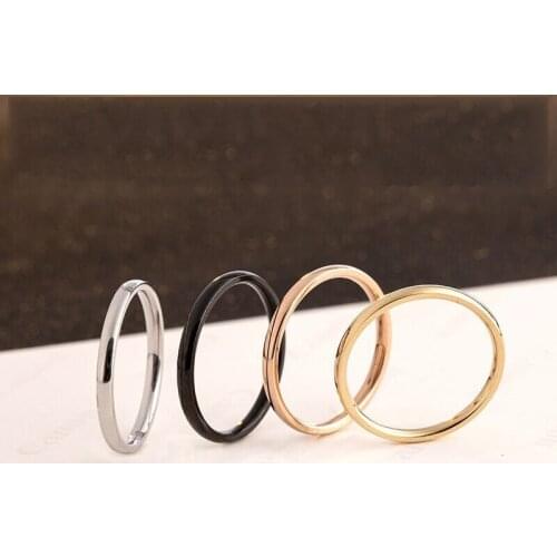 Women Ring Stainless Steel Simple and Extremely Fine Engagement Rings for Women Titanium Steel Ring Fashion Korean Accessories