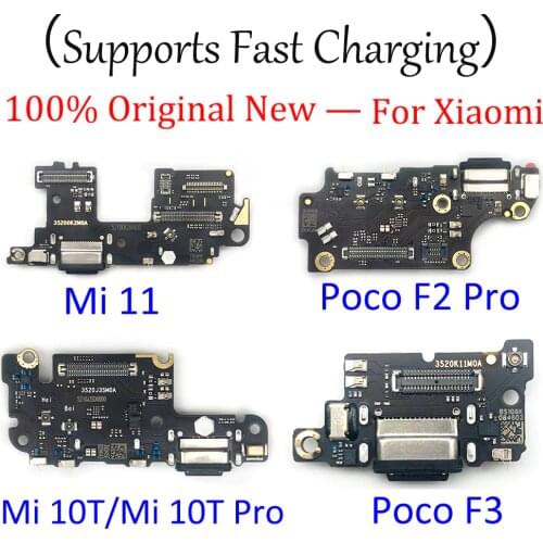 100% Original New USB Charging Port Microphone Dock Connector Board For Xiaomi Mi F2 Pro / Poco F3 / Mi 11 / Mi 10T /Mi 10T Pro