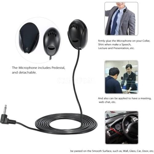 100Pcs/Lot Fashion Professional External Mic Portable 3.5 mm External Microphone for Car Radio Car DVD 3M