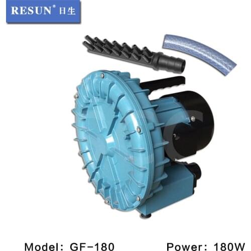 180W 300L/min RESUN Blower High Pressure Electric Turbo Air Blower Aquarium Seafood Air Compressor Koi Pond Air Aerator Pump