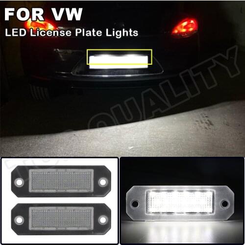 2Pcs For VW Transporter T5 2003-2015 T6 2015-2019 Caddy 2004-2017 No Error LED License Number Plate Light White Lamp Led Bulbs