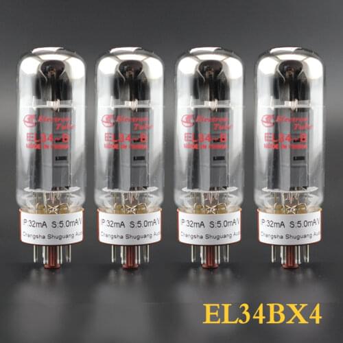 Changsha Shuguang Electron Tube EL34B EL34-B Four Pair Matching Group Factory Direct Warranty One Year