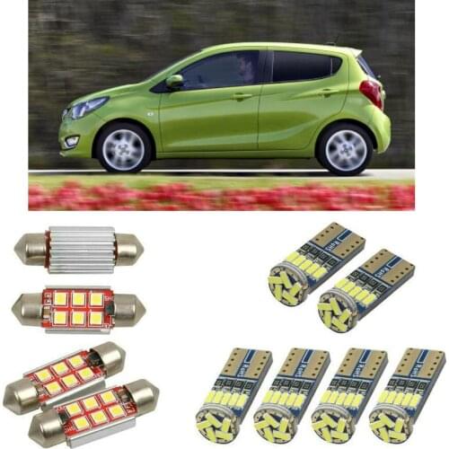 Interior led Car lights For Opel karl c16 hatchback bulbs for cars License Plate Light 6pc