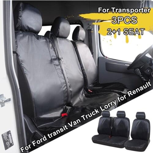 AUTOYOUTH 1+2 Waterproof Car Seat Cover for Transporter for Ford Transit Van Truck Lorry for Renault Master for Peugeot