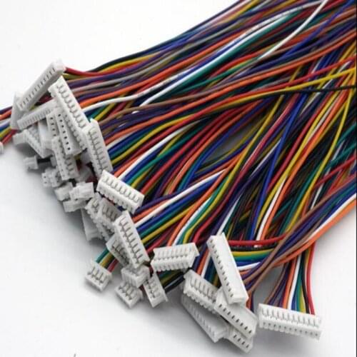 Free shipping 10PCS Single End SH Pitch 1.25mm 15cm 28AWG (0.36cm) Micro Wire To Board Connector 2P 3P 4P 5P 6P 7P 8P