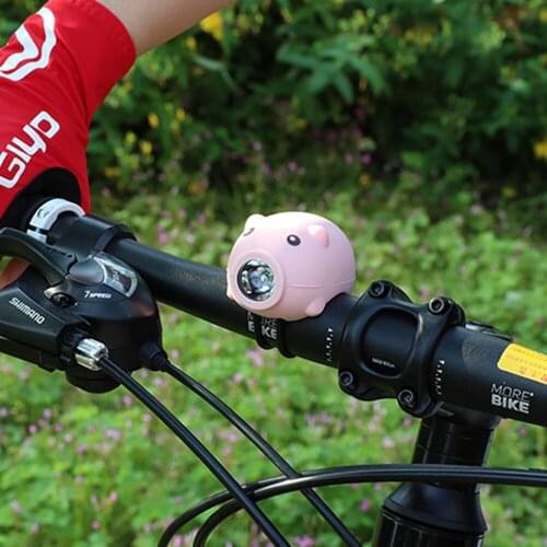Super Bright USB Bicycle Light,Bicycle Headlight Piggy-shaped Headlight,Safety Bicycle Headlight Suitable for Scooters and Bikes