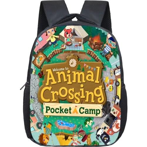 12Inch Animal Crossing Kindergarten Infantile Small Backpack for Kids Baby Cartoon School Bags Children Gift