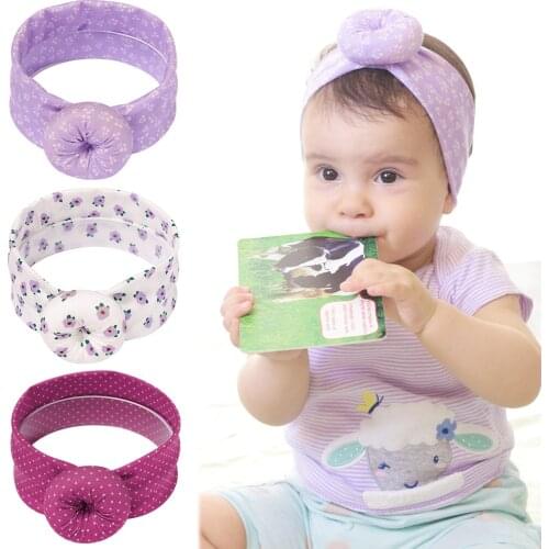 EN-71 Tested Good Quality Baby Headbands 1/2pcs/set Pure Cotton Kids Ball Print Hairbands Girls Hair Accessories Photo Prop