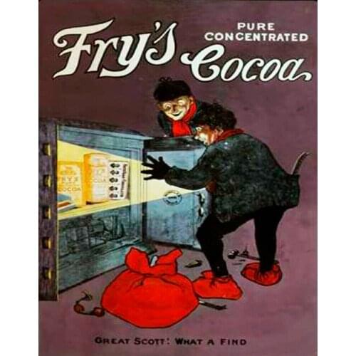 FRYS COCOA ADVERTISEMENT RETRO METAL TIN SIGN POSTER WALL PLAQUE