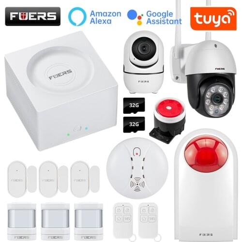Fuers Smart Home WIFI GSM TUYA Security Alarm System Kit Wireless Alarm Control Motion Detector Sensor Burglar Alarm System