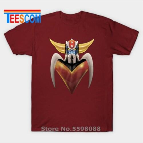 New fashionable 100% cotton O-collar custom printed T-shirts for men UFOR ROBO Grandizer Goldorak T-shirts for men in 2019