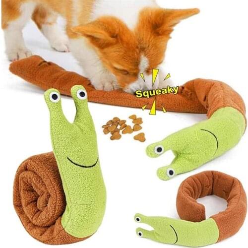 Puppy Snapperz Dog Toys IQ Training Teething Molar Supply Interactive Dog Toys Magic Snail Pet Plush Toy Cats Dogs Sniffing Toys