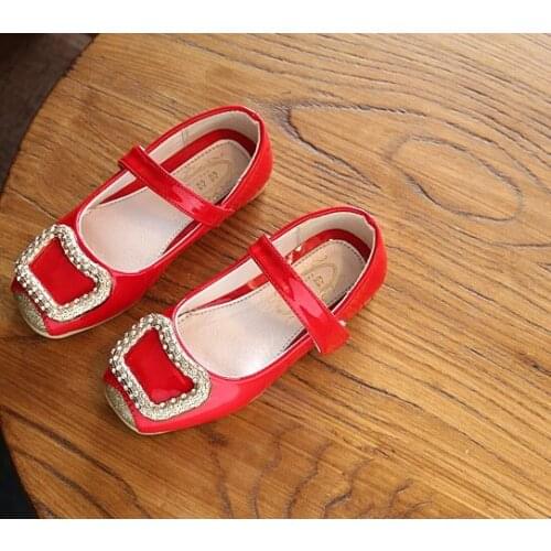 2017HOT children shoes girls princess party kids girls autumn leather shoes princess shoes for girls kids Hot drilling size26-36