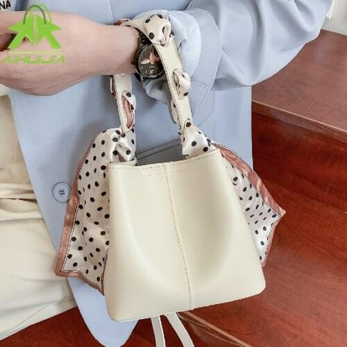 Fashion Ribbon Design Ladies Handbags 2021 Summer New High Quality PU Leather Shoulder Bag Designer Women Bucket Messenger Bag