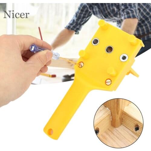 Woodworking Doweling Jig Drill Guide Handheld Handheld Wood Dowel Drilling Hole Saw Accessories Template Wood Drilling Dowelling